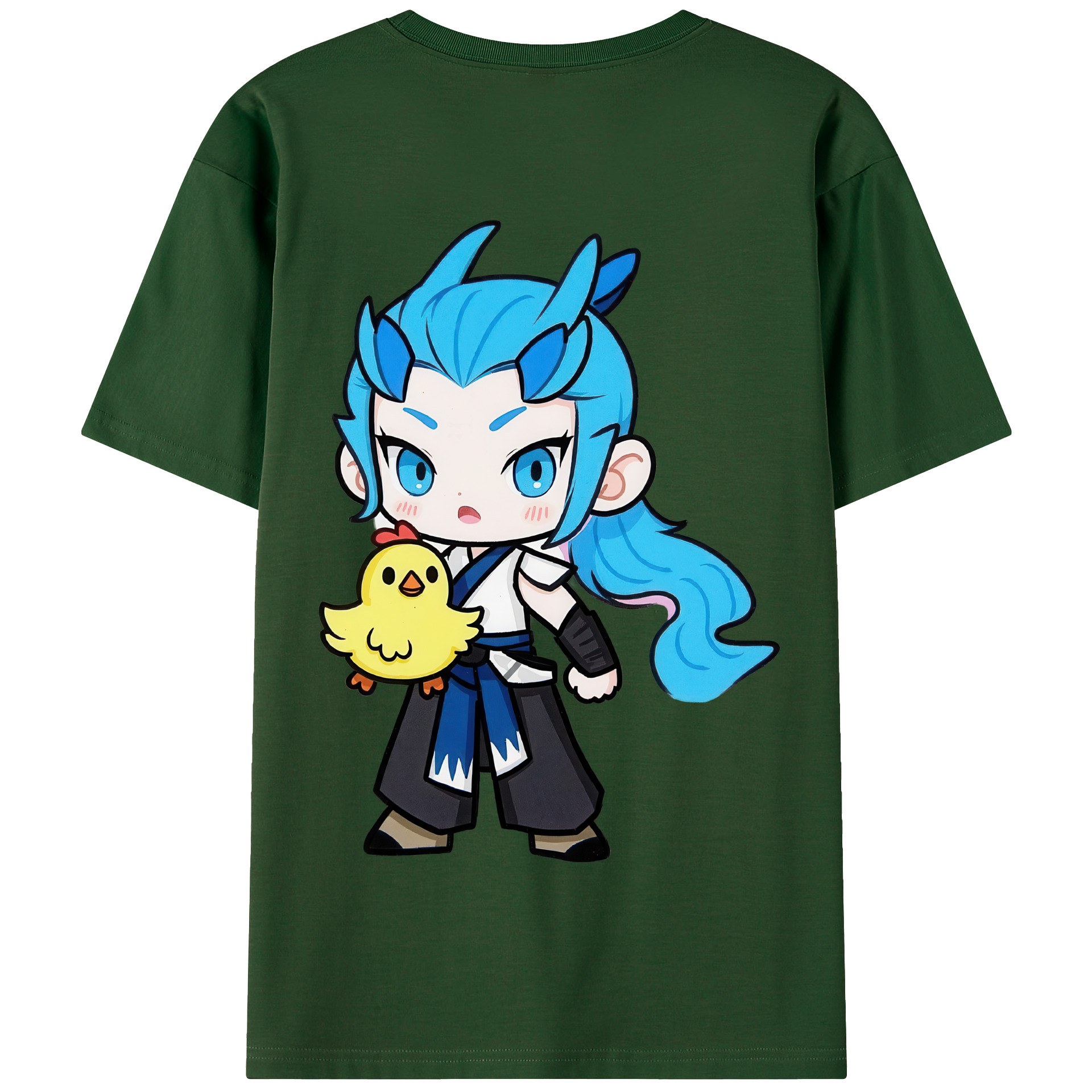 （画像用） Ne Zha 2 ナタ 魔童の大暴れ 綿100％半袖Tシャツ（背面プリント）